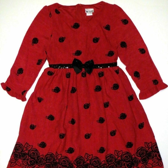 Emily West Girls size 14 Red Holiday Special Occasion Dress NWT - Picture 2 of 7